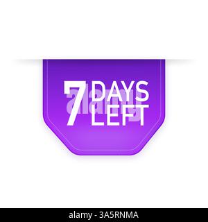 Poster 7 giorni per andare in stile piatto. Illustrazioni vettoriali per la gestione del tempo. Illustrazione Vettoriale