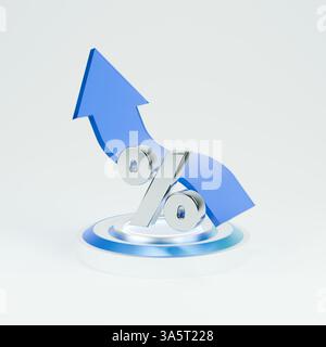 Un'icona 3D di analisi finanziaria e aziendale. Foto Stock