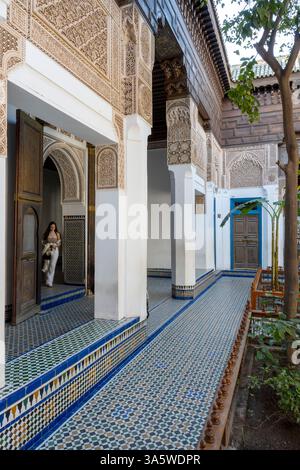 Afrika, Marokko, Marrakech, Bahia-Palast Foto Stock