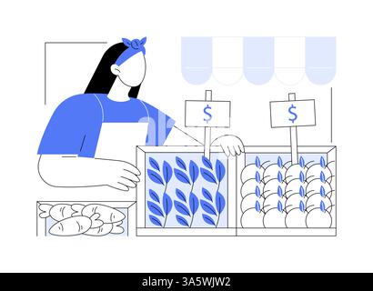 Farmers mercato isolato cartoon illustrazioni vettoriali. Illustrazione Vettoriale