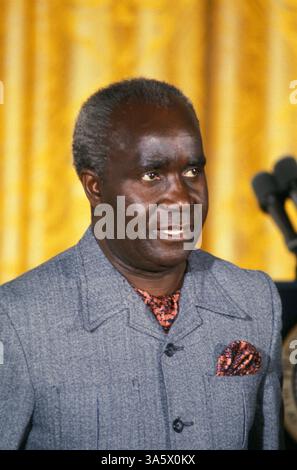 18 maggio 1978; Washington, DC, USA; il Presidente della Repubblica dello Zambia KENNETH D. KAUNDA incontra il Presidente Carter a Washington. (Immagine di credito: © Arthur Grace/ZUMAPRESS.com) Foto Stock