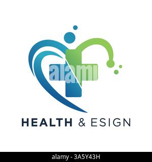 logo medico , vettore logo farmacia incrociato. Illustrazione Vettoriale