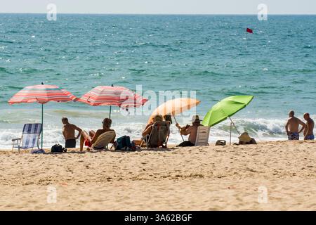 Meia Praia, Alvor, Algrave, Portogallo. Foto Stock