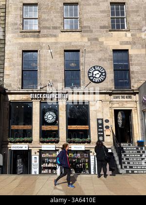 Black Sheep Coffee, Princes Street, Edimburgo, Scozia Foto Stock