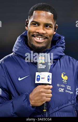 Parigi, Francia. 24 marzo 2025. Mike Maignan durante la partita di calcio della UEFA Nations League France VS Croatia il 23 marzo 2025 allo Stade de France di Saint-Denis vicino Parigi. Crediti: Victor Joly/Alamy Live News Foto Stock