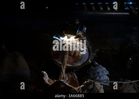 Agosto 08, 1979; Londra, UK; scena da sci-fi thriller 'Alien: Il Directors Cut" diretto da Ridley Scott. Foto Stock