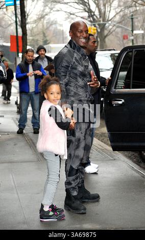 Tyrese Gibson e sua figlia Shayla Somer Gibson hanno fatto un'apparizione a "The View" a New York City - 26 marzo 2015 Foto Stock