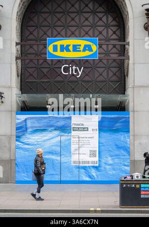 24 marzo 2025. L'IKEA Oxford Street, Londra, Regno Unito, aprirà nel maggio 2025 al 214 di Oxford Street, originariamente sede del negozio di moda Top Shop Foto Stock