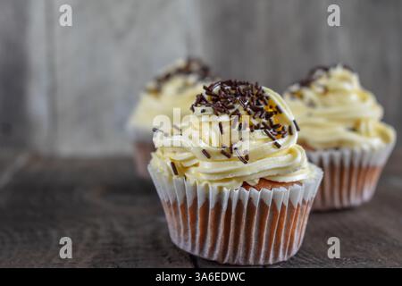 Fotografia Vanilla Cupcake Foto Stock