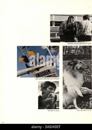 Questo annuario Robin del 1969 della Robbinsdale High School documenta le principali attrazioni accademiche, atletiche ed extracurriculari di studenti, club, facoltà ed eventi scolastici dell'anno scolastico 1968-1969. Foto Stock