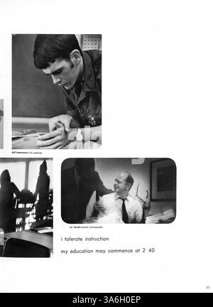 Il Robin Yearbook del 1969 della Robbinsdale High School documenta gli eventi, le attività e la vita studentesca dell'anno scolastico 1968-1969, incluse le attrazioni accademiche e atletiche. Foto Stock