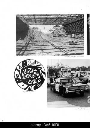 Questa edizione del 1969 del Robin Yearbook della Robbinsdale High School include dettagli sugli studenti, le facoltà, l'atletica, i club scolastici e gli eventi importanti durante l'anno scolastico 1968-1969. Foto Stock