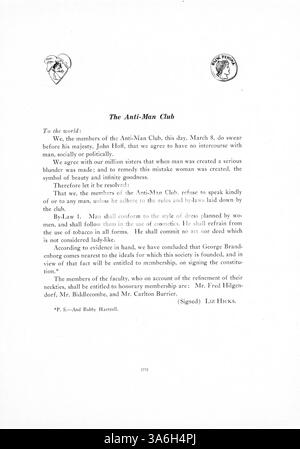 Il 1915 South High Yearbook fornisce una panoramica dell'anno accademico 1914-1915, concentrandosi sui risultati degli studenti in atletica leggera e club, insieme al ruolo significativo degli studenti afroamericani nella comunità scolastica. Foto Stock