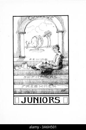 Il 1915 South High Yearbook fornisce una panoramica completa dell'anno scolastico 1914-1915, documentando i risultati di studenti, insegnanti, atletica e club, con un'attenzione particolare all'impatto degli studenti afroamericani sulla vita scolastica. Foto Stock