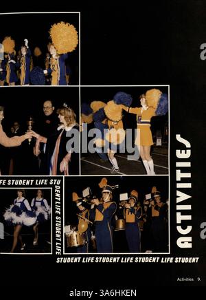L'annuario "Robin" del 1978 della Robbinsdale High School offre uno sguardo sull'anno accademico 1977-1978, con il corpo studentesco, la facoltà, l'atletica, i club e gli eventi scolastici. Foto Stock