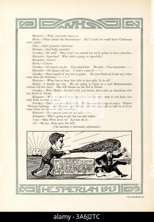 Il 1913 West High Yearbook, Hesperian, mette in evidenza studenti, docenti, attività atletiche, ed eventi del club dell'anno scolastico 1912-1913. Foto Stock