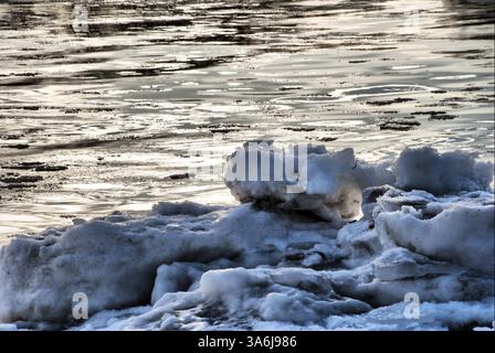 Ice floes dell'Elba Foto Stock