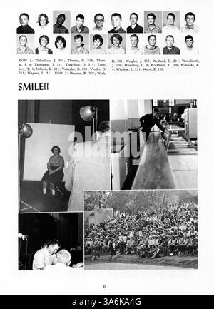 L'annuario 1964 South High 'Tiger' presenta studenti, insegnanti, squadre di atletica, club ed eventi chiave dell'anno scolastico 1963-1964, concentrandosi sul ruolo della storia afroamericana e dei risultati conseguiti nella scuola. Foto Stock