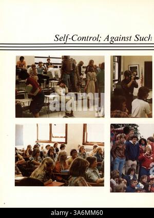 L'annuario di Antler 1980 della Minnehaha Academy documenta l'anno scolastico 1979-1980, con studenti, insegnanti, atletica e club. Mancano le pagine 55, 56 e 59-62. Foto Stock