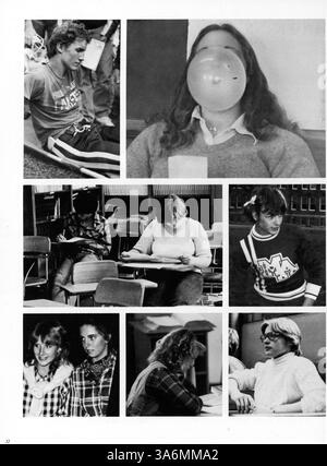 L'annuario di Antler 1980 della Minnehaha Academy mette in evidenza l'anno accademico 1979-1980, con studenti, insegnanti, atletica e club. Pagine mancanti 55, 56 e 59-62. Foto Stock