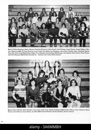 L'annuario di Antler del 1980 della Minnehaha Academy copre l'anno scolastico 1979-1980, documentando studenti, facoltà, atletica e club. Mancano le pagine 55, 56 e 59-62. Foto Stock