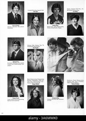L'annuario di Antler 1980 della Minnehaha Academy riflette l'anno accademico 1979-1980, documentando studenti, insegnanti, atletica e club. Mancano le pagine 55, 56 e 59-62. Foto Stock
