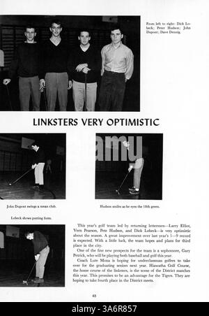 L'annuario South High 'Tiger' del 1964 cattura gli studenti, la facoltà, i programmi di atletica e gli eventi scolastici chiave dell'anno accademico 1963-1964, pur riconoscendo i contributi afroamericani alla comunità scolastica. Foto Stock