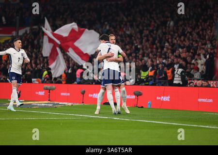 - Inghilterra contro Lettonia, Coppa del mondo FIFA 2026 Group K European Qualifier, Wembley Stadium, Londra, Regno Unito - 24 marzo 2025 Foto Stock