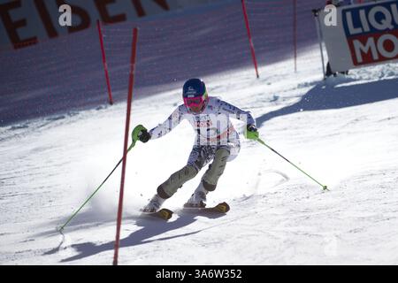 14 febbraio 2015 - Beaver Creek, Colorado, U. S - gare durante la prima prova nello Slalom femminile durante il Campionato Mondiale di Sci Alpino 2015. (Immagine di credito: © Jason Connolly/ZUMA Wire/ZUMAPRESS.com) Foto Stock