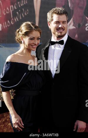 16 SETTEMBRE 2007 - K54686.2007, 59° PREMIO EMMY AWARDS IN ARRIVO AL . SHRINE AUDITORIUM, LOS ANGELES CA. 9-16-2007. COVERUP PROD- 2007.REBECCA GAYHEART E ERIC DANE(immagine di credito: © Globe Photos/ZUMAPRESS.com) Foto Stock