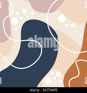 Layout astratto organico con bolle. Vettore Illustrazione Vettoriale