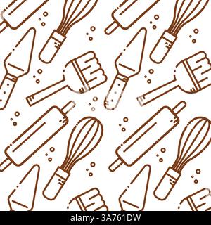 Ripetere la linea degli utensili. Vettore Illustrazione Vettoriale