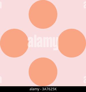 Elegante motivo circolare con sfumature pesca, adatto per carta da parati, tessuti e sfondi. Design vettoriale di alta qualità Illustrazione Vettoriale