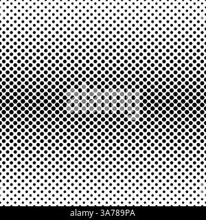 Sbiadisce il punto del pattern. Puntini piccoli. Sfondo sfumato. Linea sbiadita per fumetti. Arte pop con mezzitoni geometrici. Polka bianca isolata su sfondo bianco Illustrazione Vettoriale