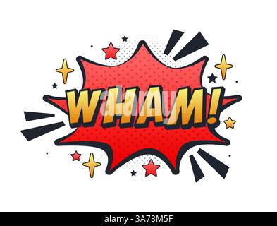La didascalia dei fumetti appare con un effetto sonoro Illustrazione Vettoriale