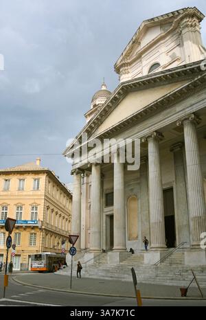 Basilica della Santissima Annunziata del Vastato, Piazza della Nunziata, Genova, Liguria, Italia Foto Stock
