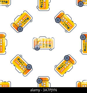 Generatore portatile modello senza cuciture che rappresenta l'alimentazione di emergenza per uso domestico Illustrazione Vettoriale