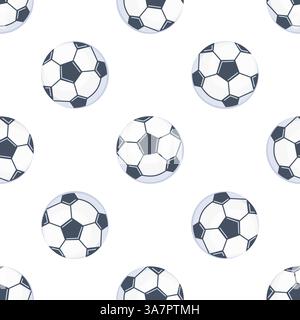 Palle da calcio senza cuciture per creare uno sfondo sportivo per gli appassionati di calcio Illustrazione Vettoriale