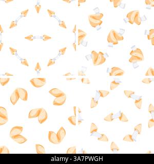 Fortune Cookies e Blank Papers per creare fantasie intriganti e senza interruzioni Illustrazione Vettoriale