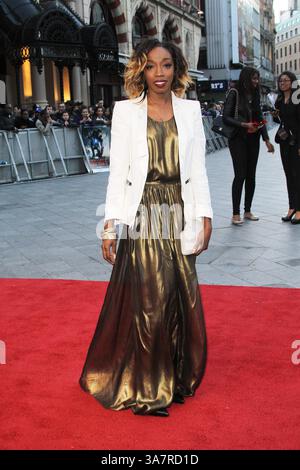 18 aprile 2013 - Regno Unito - Estelle, Iron Man 3 UK Special Screening, Odeon cinema Leicester Square, Londra Regno Unito, 18 aprile 2013, (immagine di credito: © Black Sheep/ZUMAPRESS.com) Foto Stock