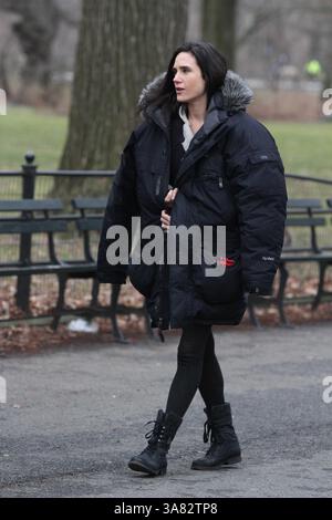 15 gennaio 2013 - New York, New York, Stati Uniti - JENNIFER CONNELLY.sul set di ''Winter's tale'' a Central Park 1-15-2013.foto di / Photo 2013 (Credit Image: © John Barrett/Globe Photos/ZUMAPRESS.com) Foto Stock