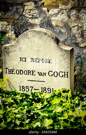 Theo Van Gogh, fratello del famoso pittore, riposa nel cimitero di Auvers-sur-Oise, in Francia Foto Stock