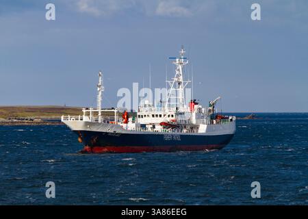 La nave di pattuglia per la pesca delle isole Falklands è il porto esterno di Stanley sull'Isola Orientale, Isole Falkland Foto Stock