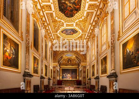 L'Oratorio della Concattedrale di San Giovanni con la decapitazione di San Giovanni Battista di Caravaggio, UNESCO, la Valletta, Malta Foto Stock