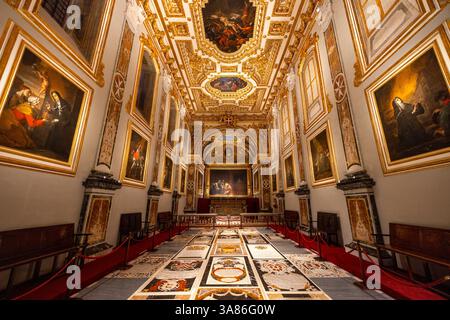 L'Oratorio della Concattedrale di San Giovanni con la decapitazione di San Giovanni Battista di Caravaggio, UNESCO, la Valletta, Malta Foto Stock
