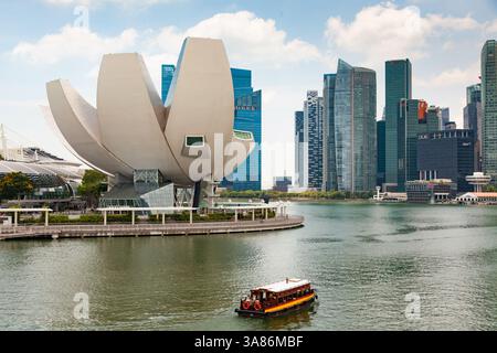 Museo delle scienze artistiche e Marina Bay Sands, Singapore Foto Stock