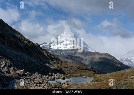 Matterhorn, Zermatt, Canton Vallese, Svizzera Foto Stock