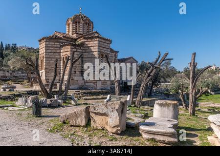L'antica Chiesa dei Santi Apostoli, l'antica Agorà, Atene, Grecia Foto Stock