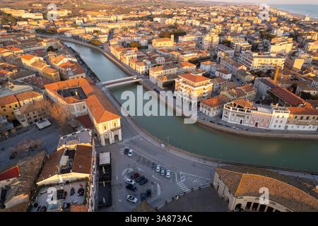 Veduta aerea del foro Annonario a Senigallia Foto Stock