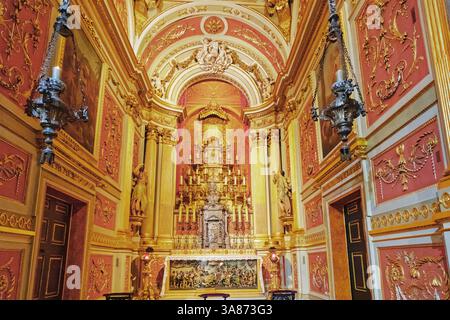 Interno della cattedrale, Braga, provincia di Minho, Portogallo Foto Stock